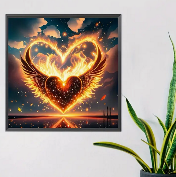 Diamond Painting Flügel Herz